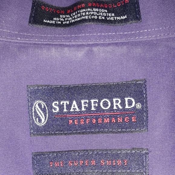 Stafford Shirts Stafford Purple Mens Dress Button Down Shirt Poshmark